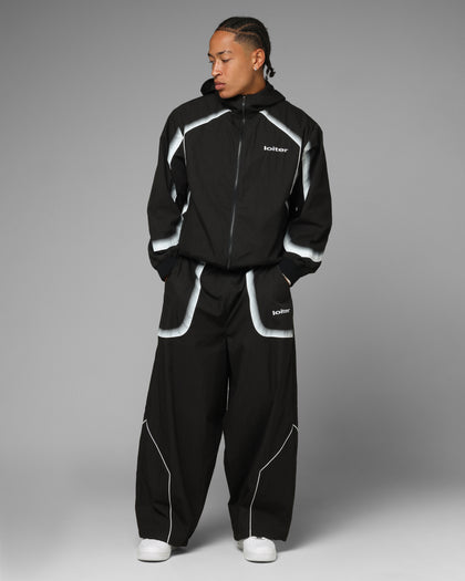 Loiter Spray Day Trackpants Black