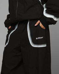 Loiter Spray Day Trackpants Black