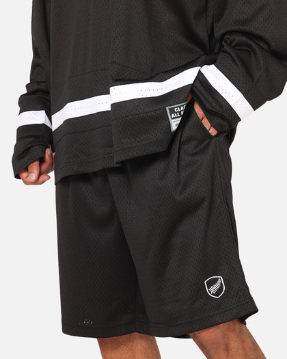 Mitchell & Ness All Black Rugby Union Classic Mesh Shorts Solid Black