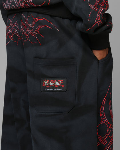 Loiter X Yu-Gi-Oh! Slifer Sky Dragon Sweatpants Black Wash