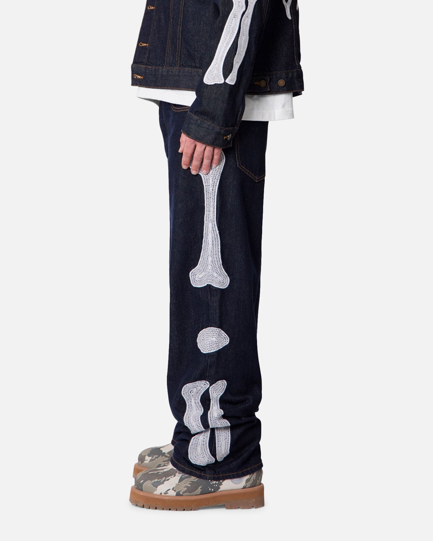 MNML Raw Skeleton Baggy Denim Jeans Rinse Indigo | Culture Kings US