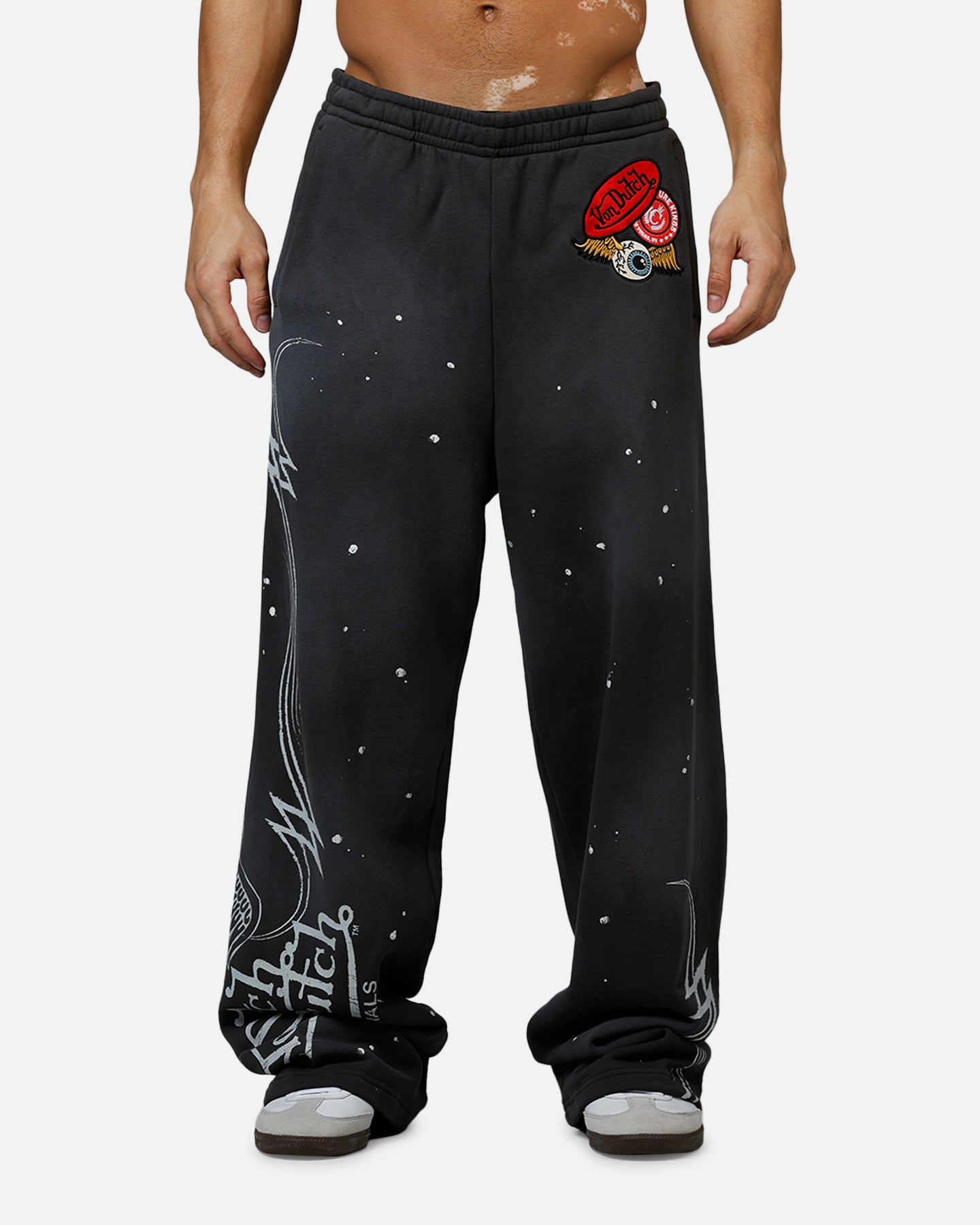 Von Dutch X Culture Kings CK Sweatpants Washed Black | Culture