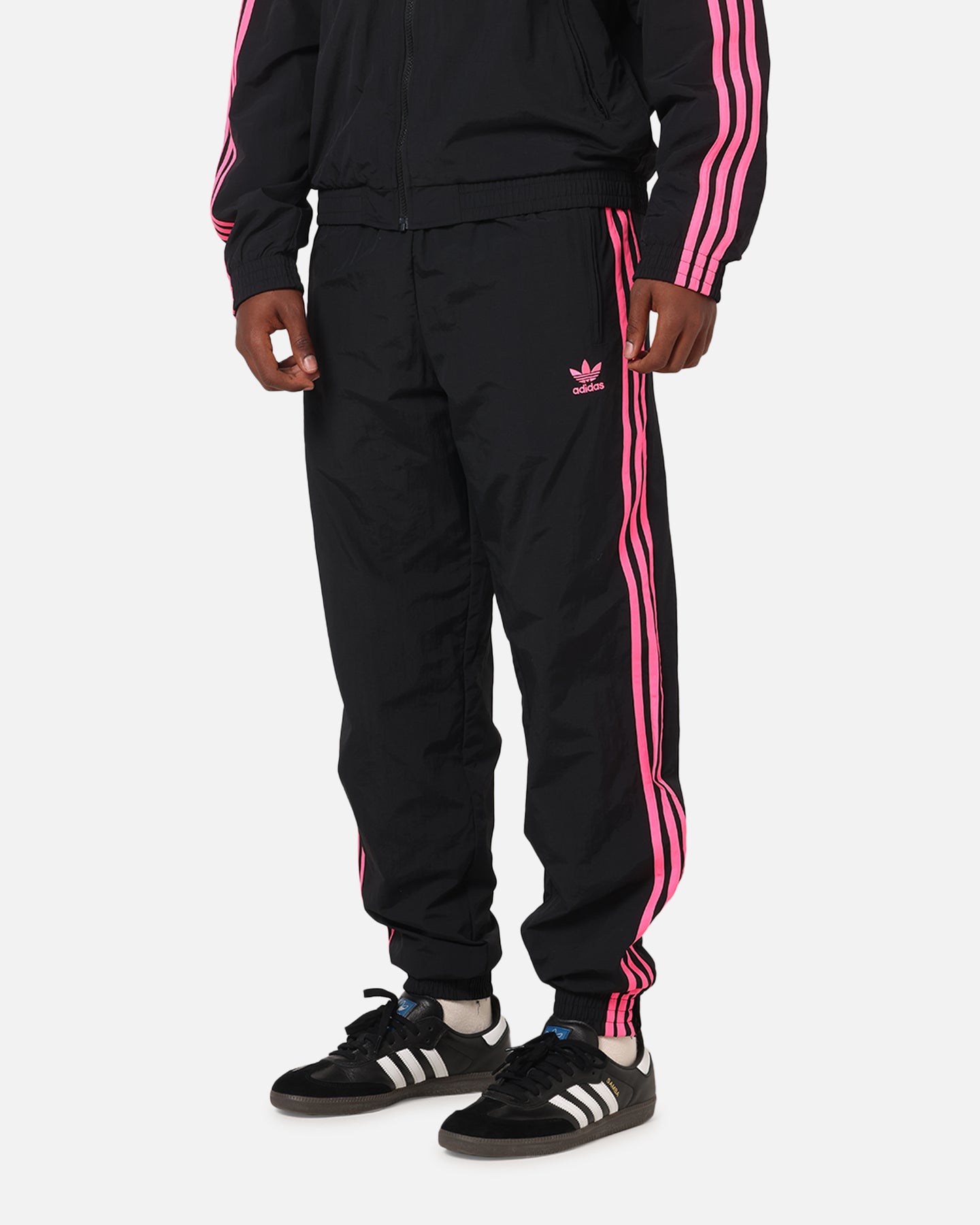 Adidas Firebird Pants Black/Lucid Pink | Culture Kings US