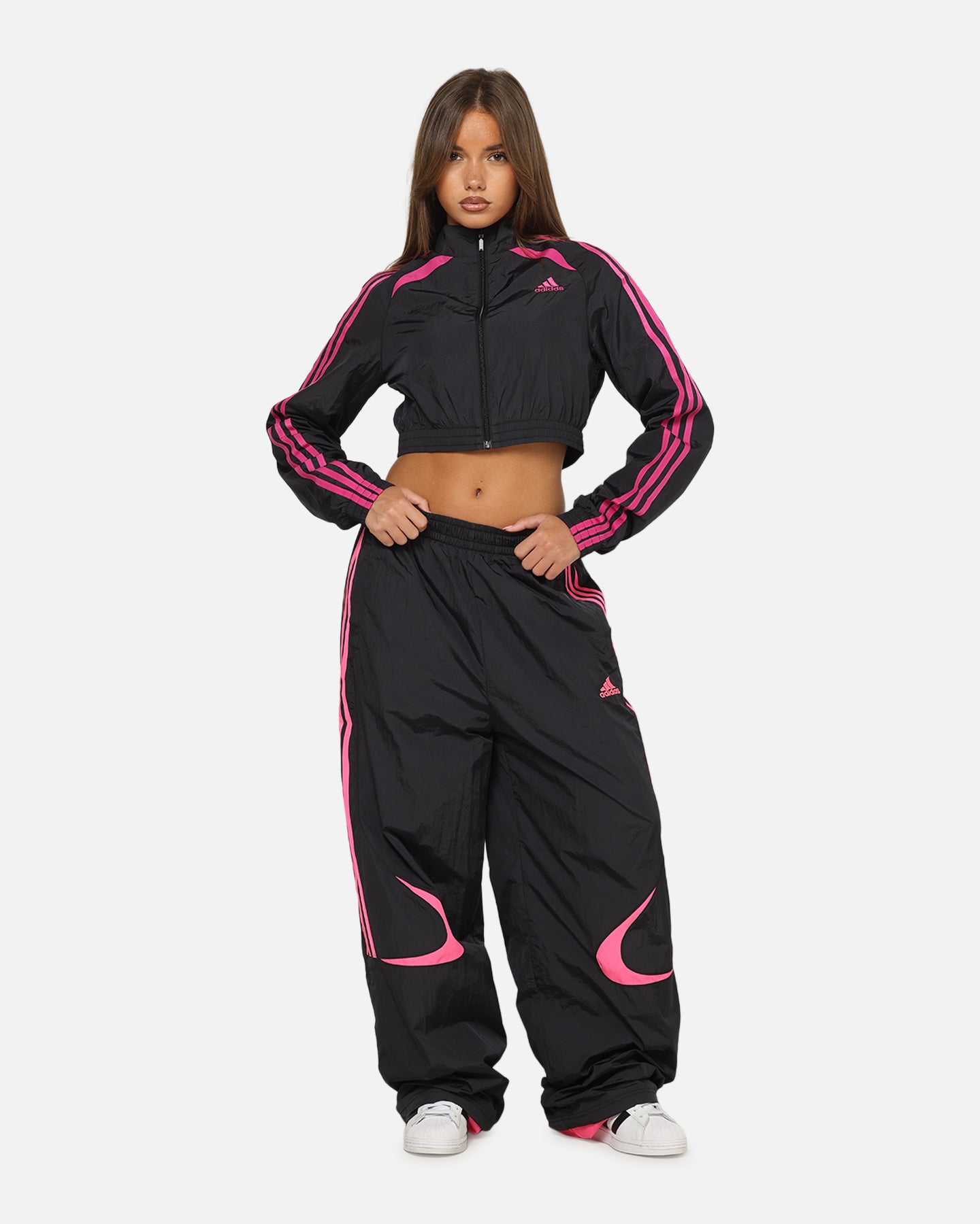 Adidas Women's Teamgeist Track Pants Black/Pink | Culture Kings US