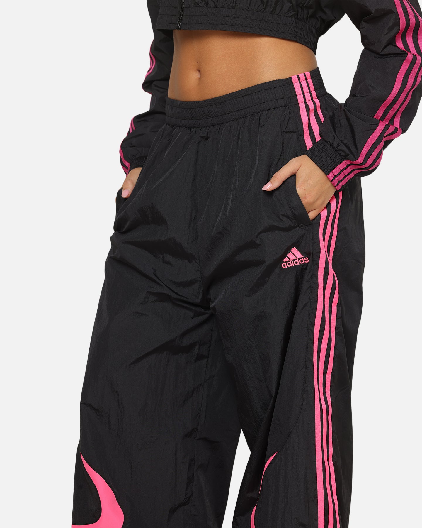 Adidas Women's Teamgeist Track Pants Black/Pink | Culture Kings US