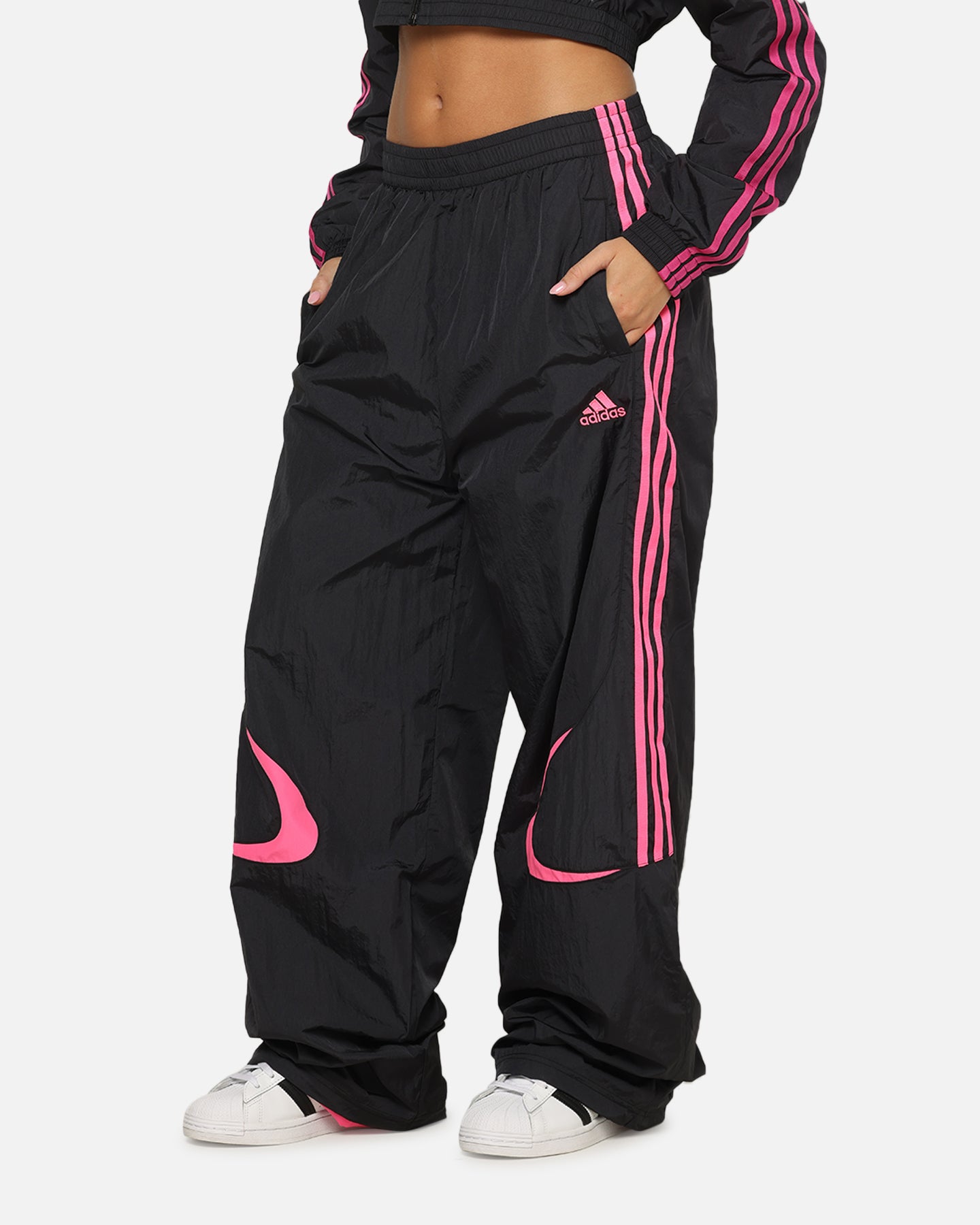 Adidas Women's Teamgeist Track Pants Black/Pink | Culture Kings US