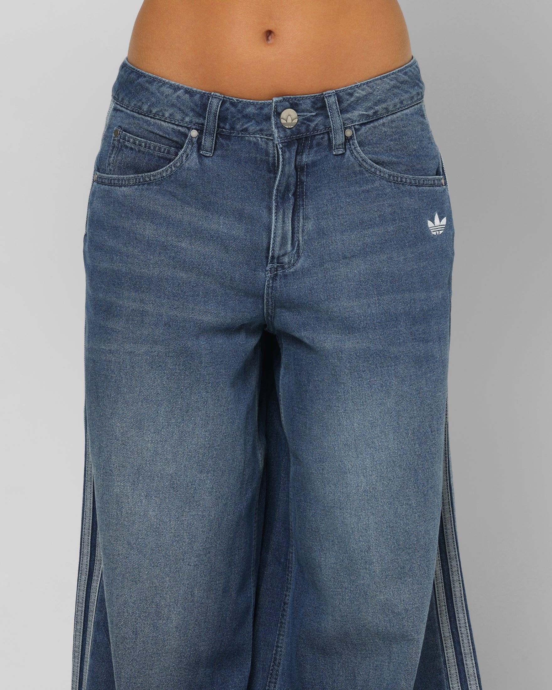 Adidas Women's Denim Wide Pants Indigo Denim | Culture Kings US