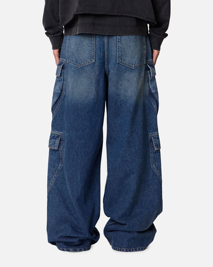 MNML Baggy Cargo Denim Pants Blue