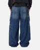 MNML Baggy Cargo Denim Pants Blue