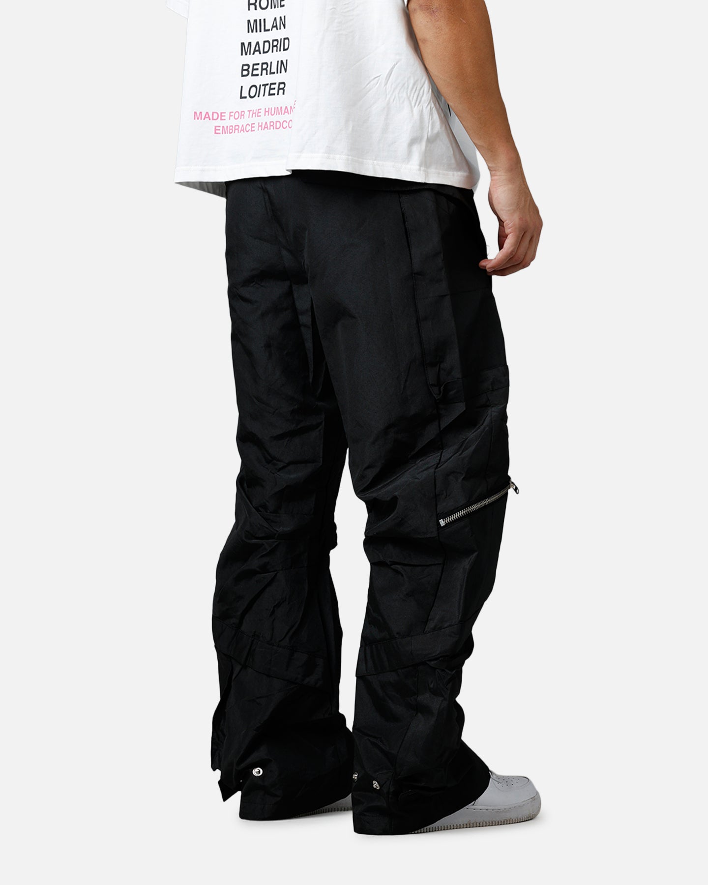 MNML Zip Cargo Tech Pants Black | Culture Kings US