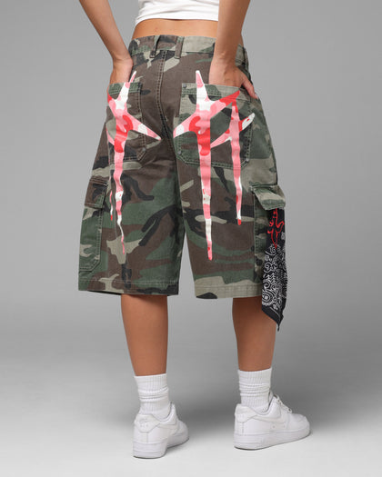 Loiter Star Born Cargo Shorts Camo