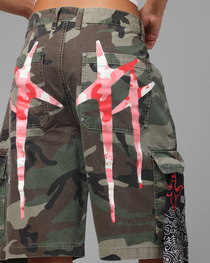 Loiter Star Born Cargo Shorts Camo