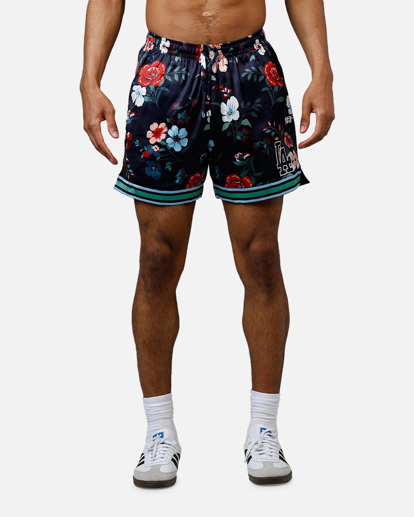 Pro Standard Los Angeles Dodgers Floral Shorts Navy | Culture Kings US