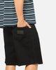 Carre Drill Pleated Jorts Black