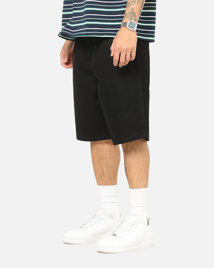 Carre Drill Pleated Jorts Black