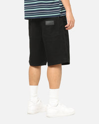 Carre Drill Pleated Jorts Black