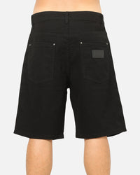 Carre Drill Pleated Jorts Black