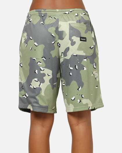 Carre Sideline Basketball Shorts Green Camo