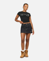 Ed Hardy Women's Steller Mini Skirt Mid Blue