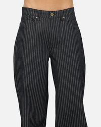 Carre Lockout Pinstripe Baggy Pants Navy Pinstripe