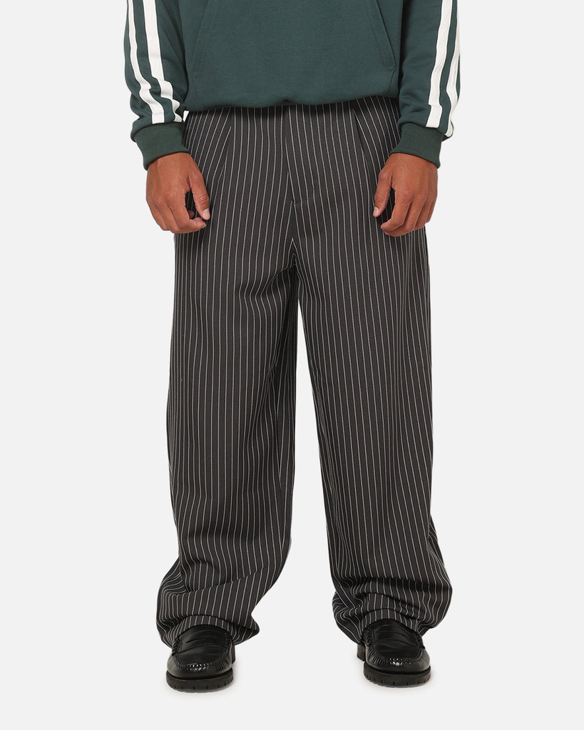 Carre Heritage Pleated Pants Black Pinstripe | Culture Kings US