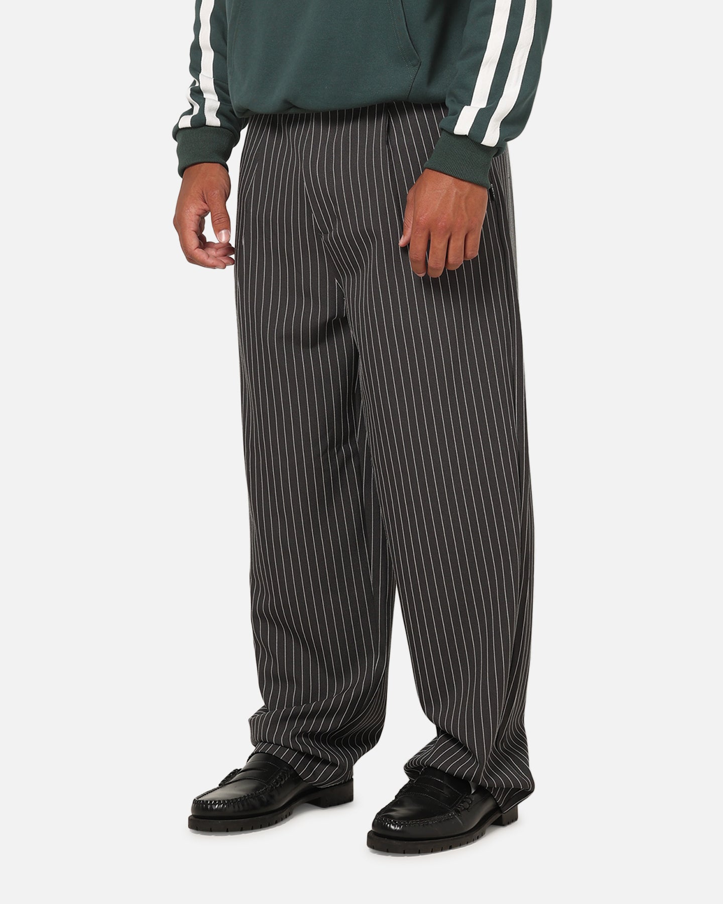 Carre Heritage Pleated Pants Black Pinstripe | Culture Kings US