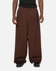 Carre Heritage Pleated Pants Brown Pinstripe
