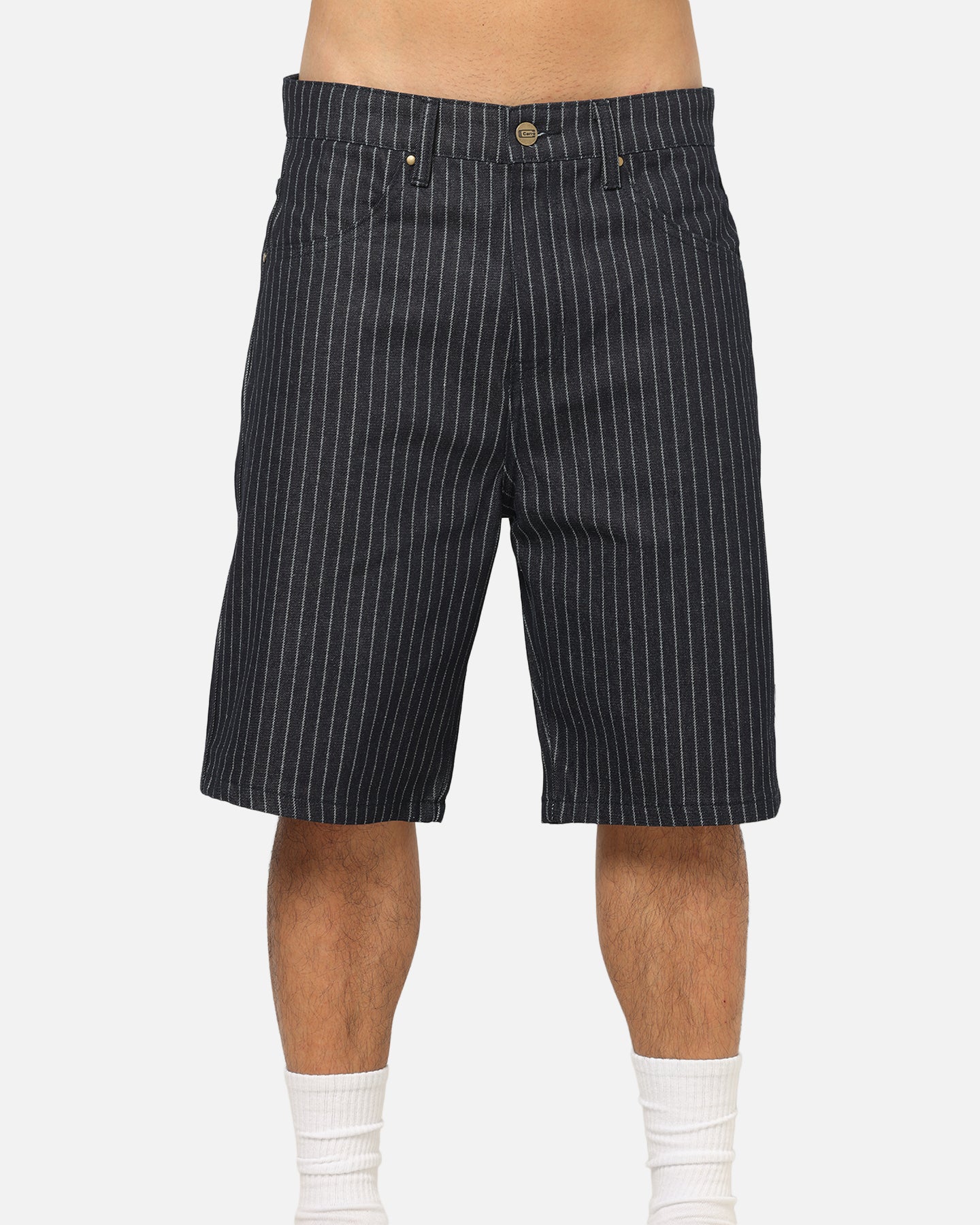 Carre Solace Baggy Jorts Navy Pinstripe | Culture Kings US