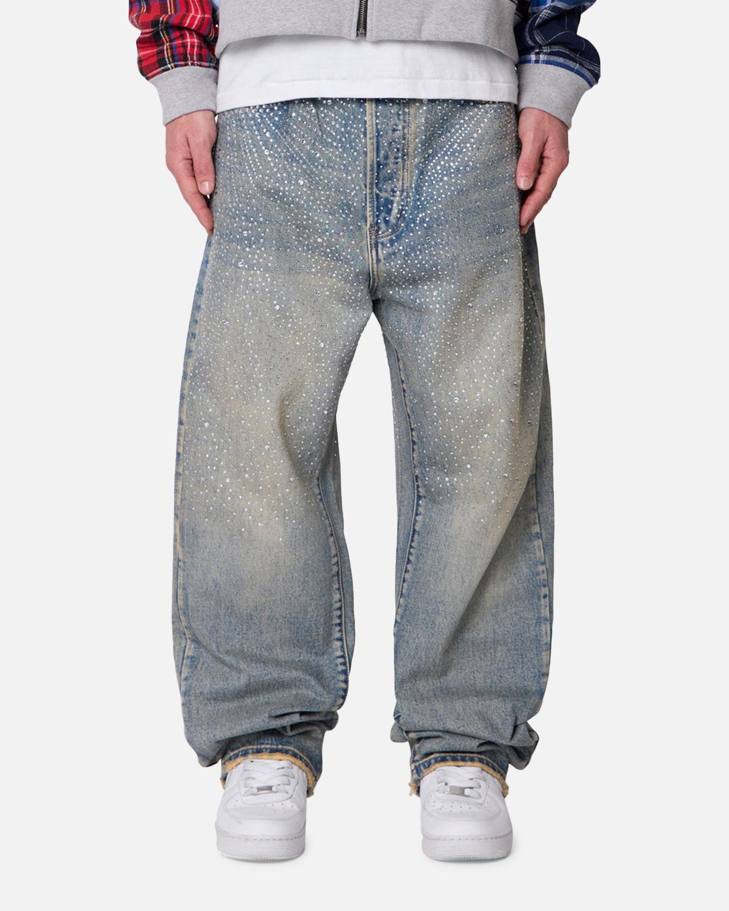 MNML Ultra Baggy Gem Denim Jeans Blue | Culture Kings US