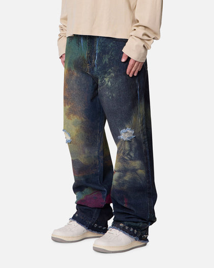 MNML Ultra Baggy Wolf Denim Jeans Multi