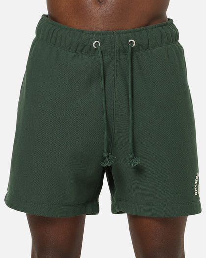 Champion Reverse Weave Terry Flock 5" Shorts Dark Green