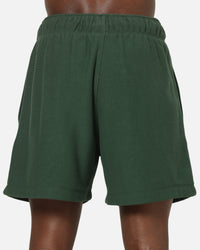 Champion Reverse Weave Terry Flock 5" Shorts Dark Green