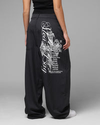 Loiter Eastern Bloc Pinstripe Trousers Black Pinstripe