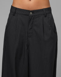 Loiter Eastern Bloc Pinstripe Trousers Black Pinstripe