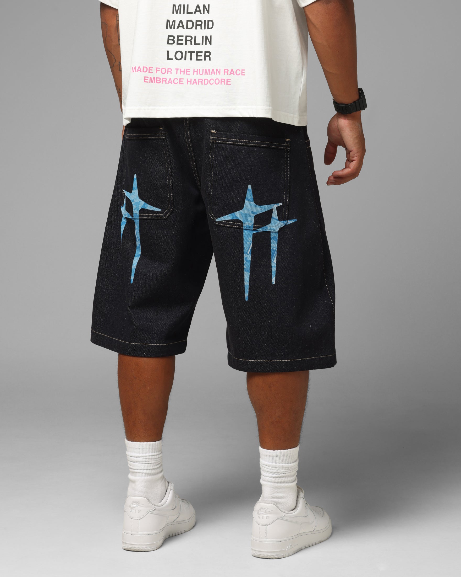 Loiter Star Born Camo Jorts Indigo | Culture Kings US