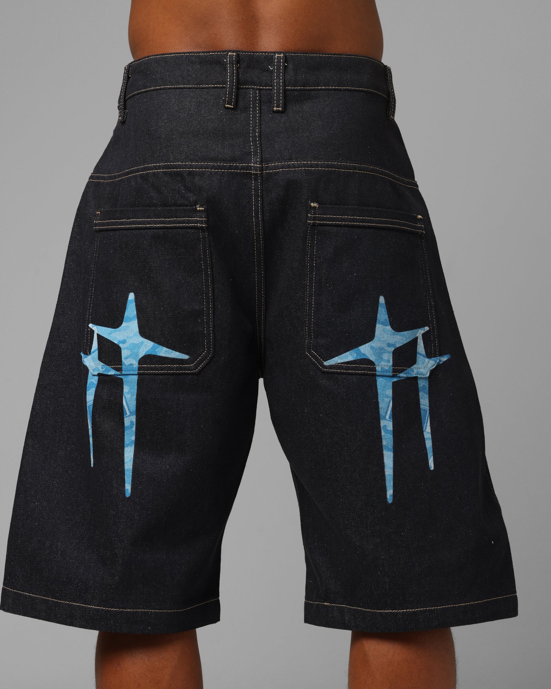 Loiter Star Born Camo Jorts Indigo | Culture Kings US