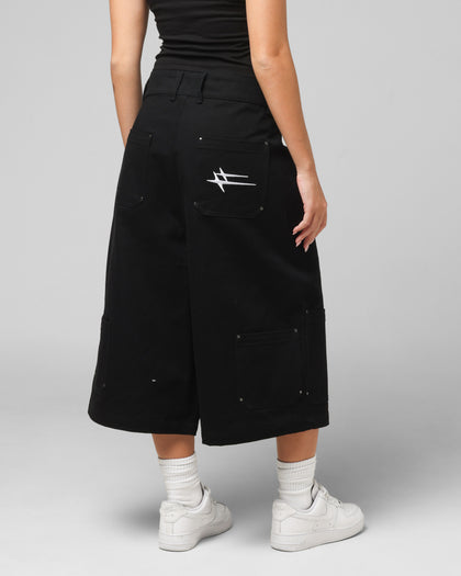 Loiter Utility Cargo Shorts Black