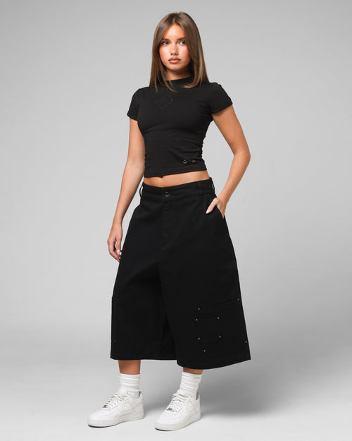 Loiter Utility Cargo Shorts Black