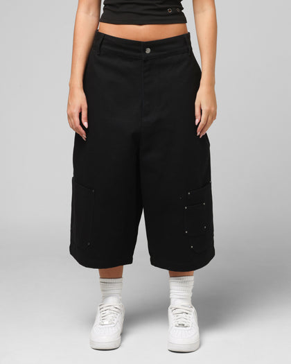 Loiter Utility Cargo Shorts Black