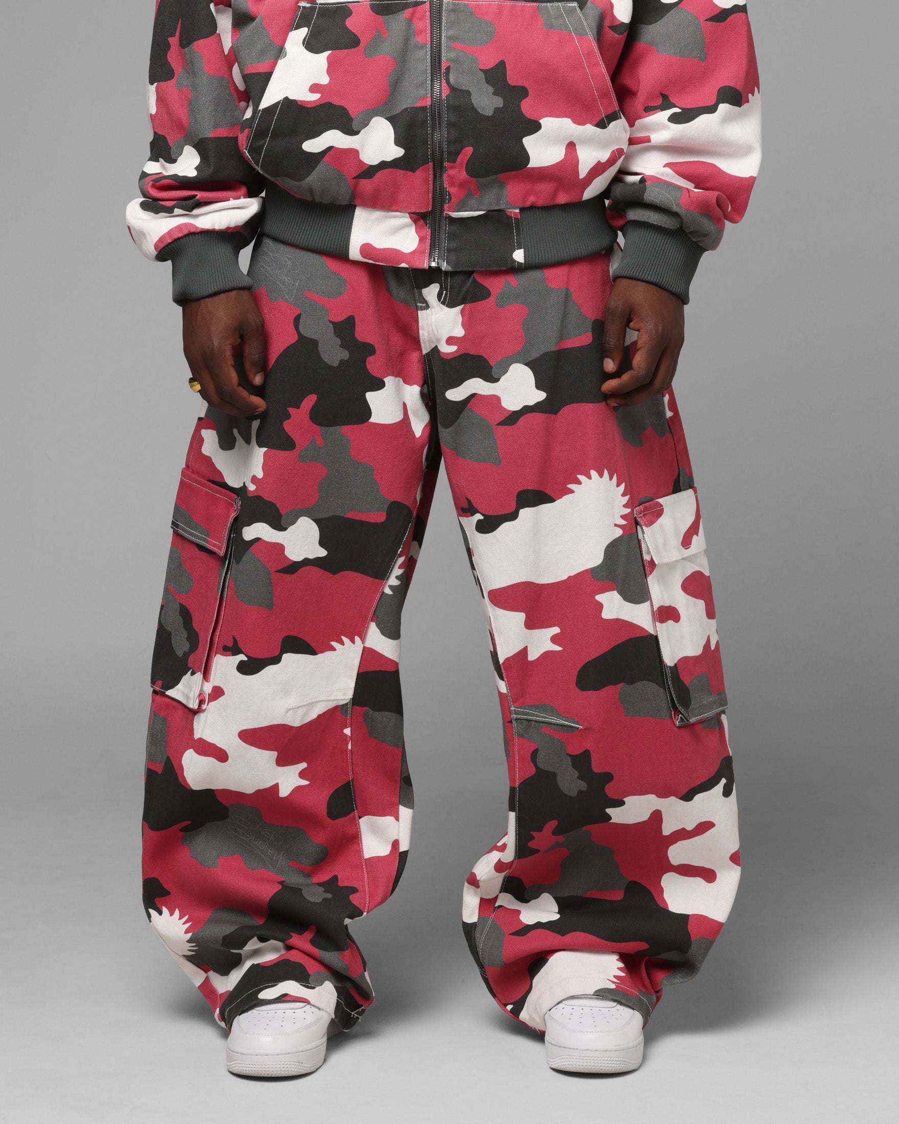Loiter X WWE Dudley Boyz Cargo Pants Red Camo | Culture Kings US