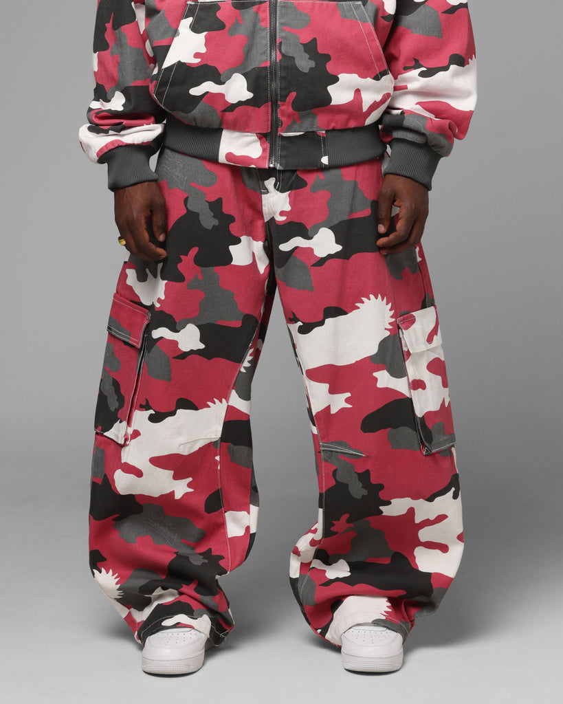 Loiter X WWE Dudley Boyz Cargo Pants Red Camo | Culture Kings US