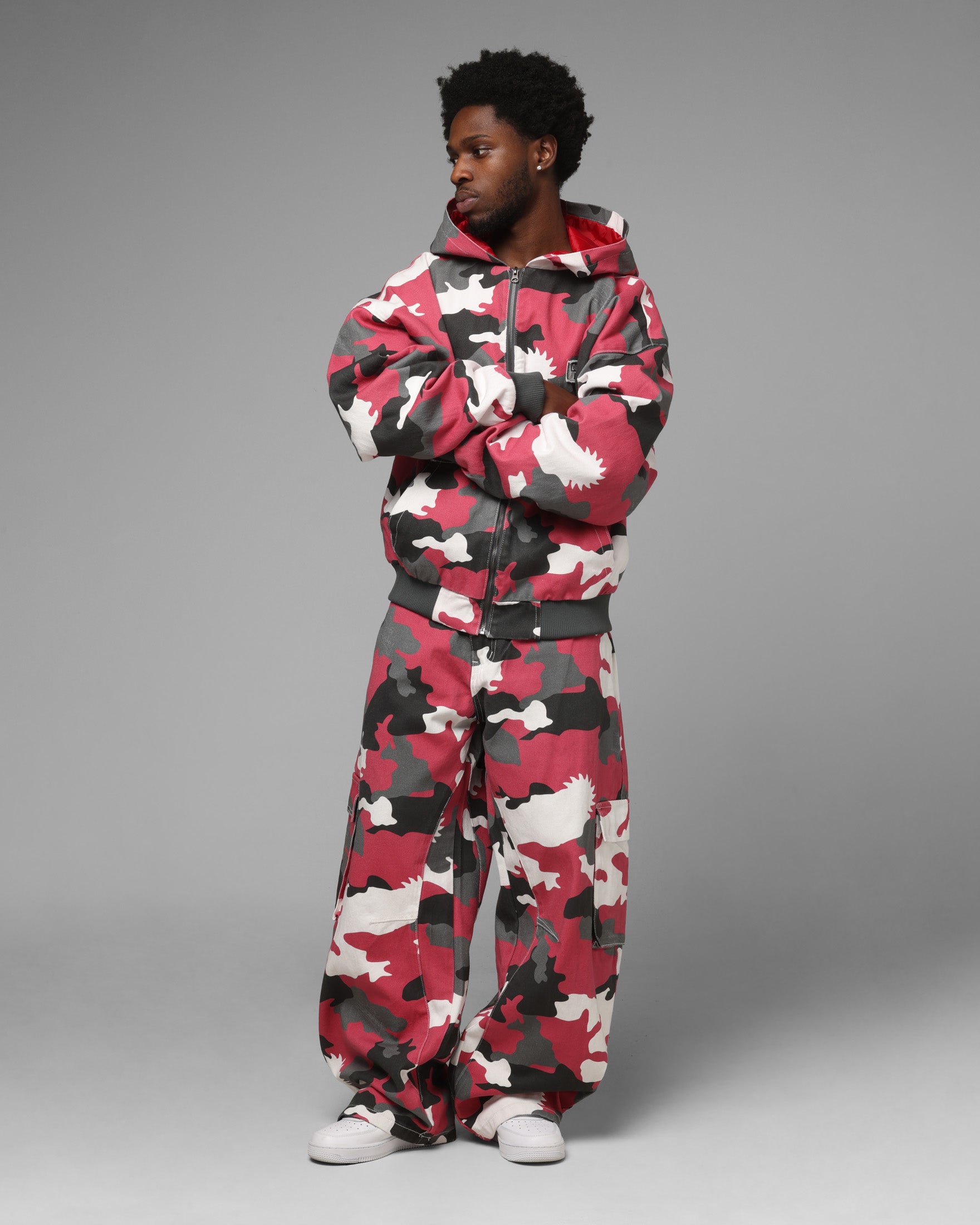 Loiter X WWE Dudley Boyz Cargo Pants Red Camo | Culture Kings US