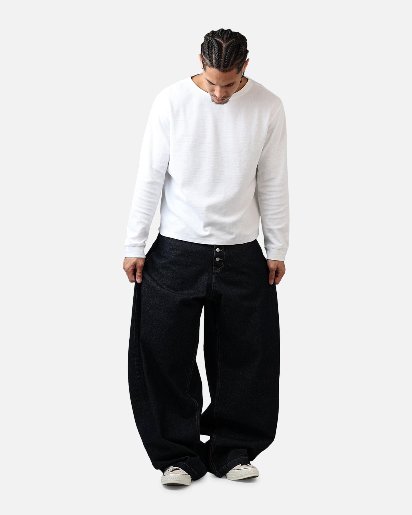 MNML Exposed Shank Barrel Denim Pants Rinse Indigo | Culture Kings US
