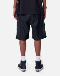 MNML Ultra Baggy Stud Leather Shorts Black