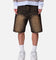 MNML Baggy Stud Denim Shorts Black