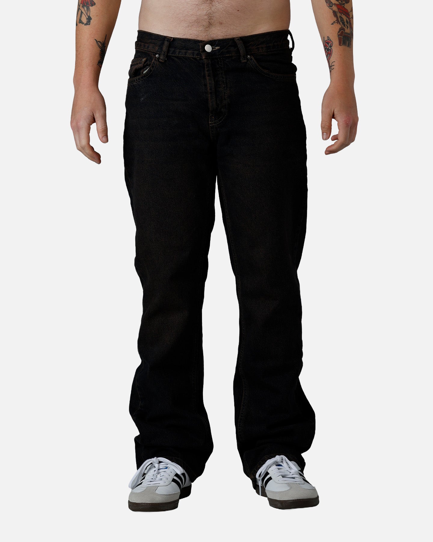 MNML Bootcut Denim Jeans Washed Brown | Culture Kings US