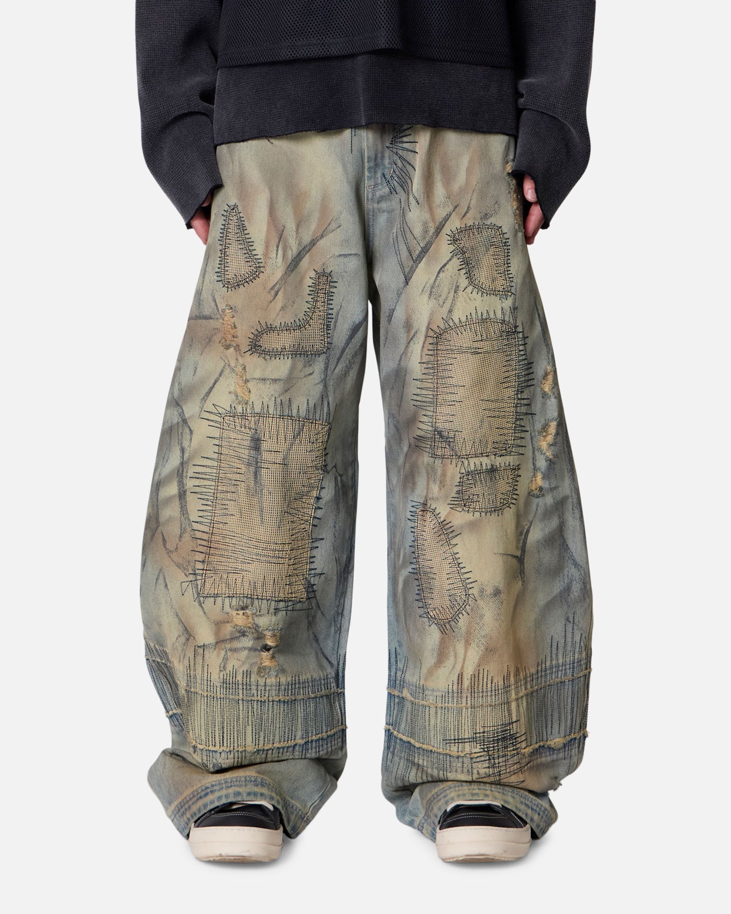 MNML Stitched Barrel Denim Pants Vintage Blue | Culture Kings US
