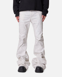MNML Super Stacked Denim Jeans White