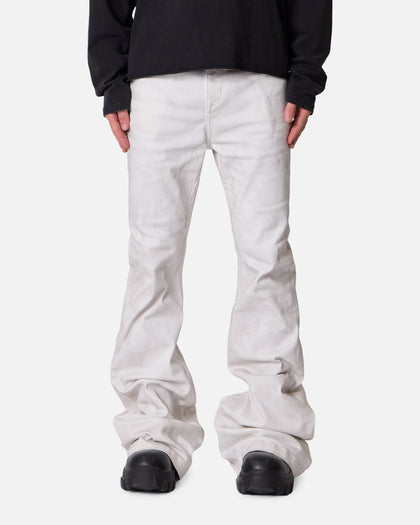 MNML Super Stacked Denim Jeans White