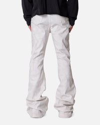 MNML Super Stacked Denim Jeans White